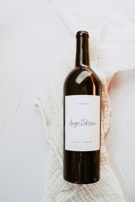 Angie Modern Wine Label Template