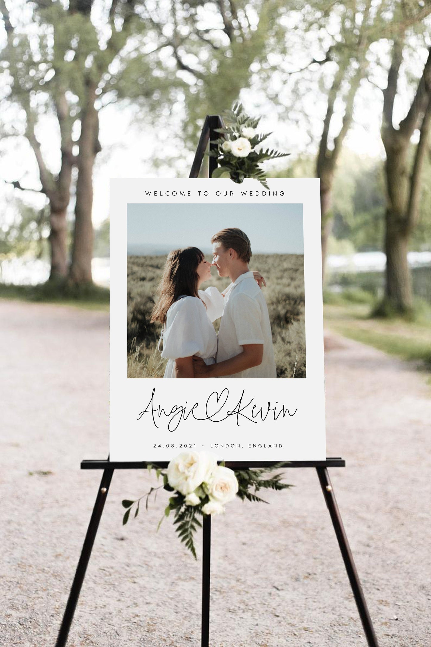 Angie Minimalist Wedding Welcome Sign Template