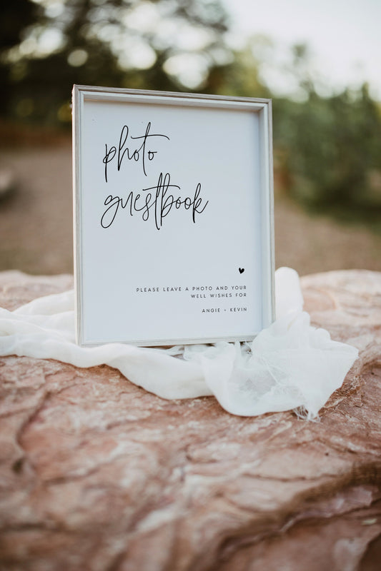 Angie Photo Guestbook Sign Template