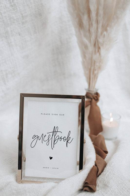 Angie Modern Wedding Guestbook Sign