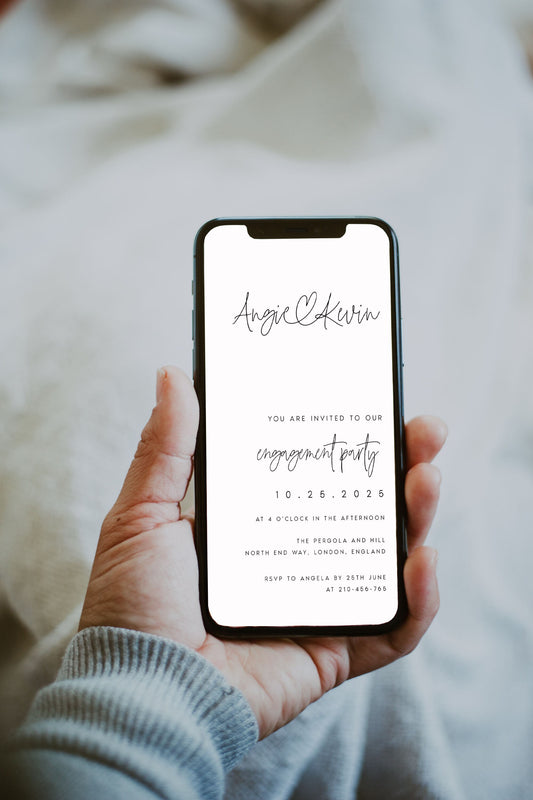 Angie Modern Engagement Electronic Invitation