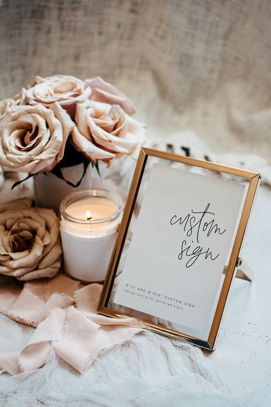 Angie Editable Modern Wedding Sign