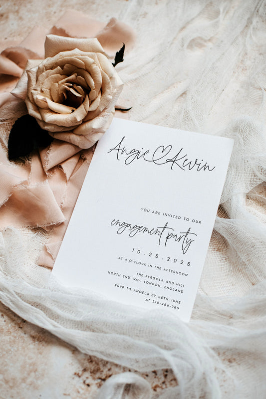 Angie Minimalist Engagement Invitation Template