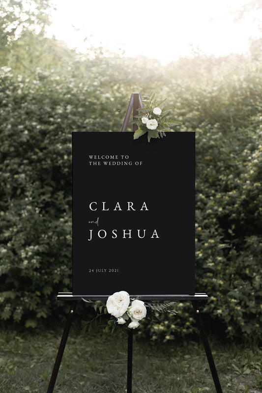 Clara Wedding Welcome Sign Template