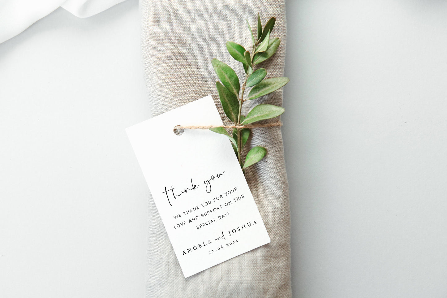 Angela Wedding Favor Tag Template