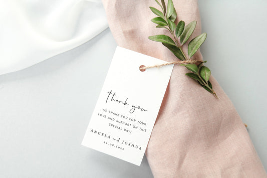 Angela Wedding Favor Tag Template