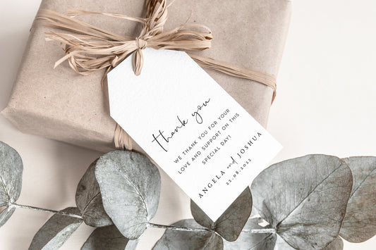 Angela Wedding Favor Tag Template