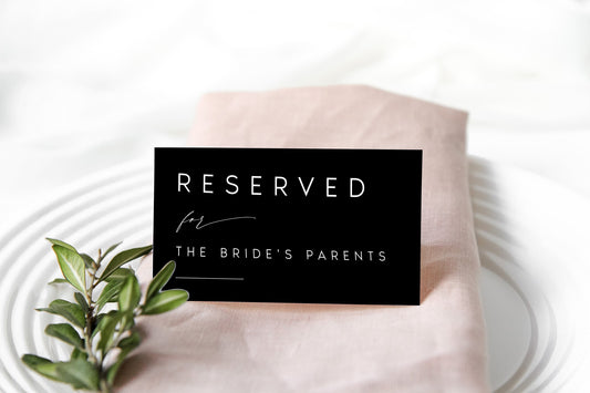 Nina MODERN Reserved Sign Template