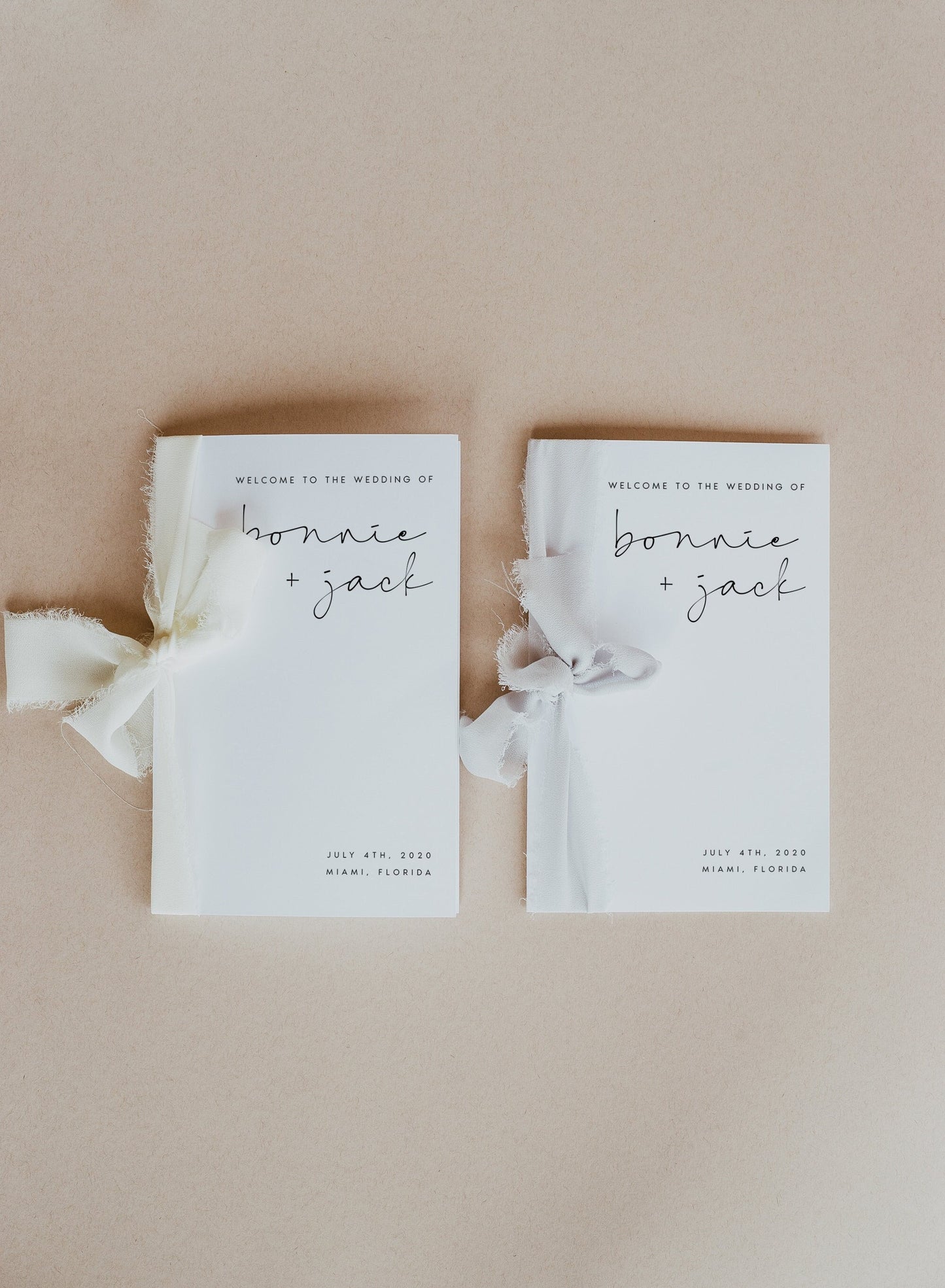 Bonnie Folded Wedding Program Template