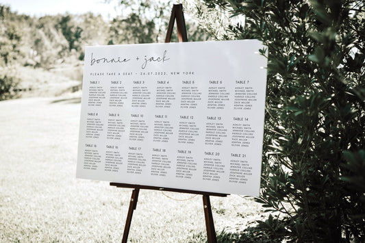 Bonnie Wedding Seating Chart Template