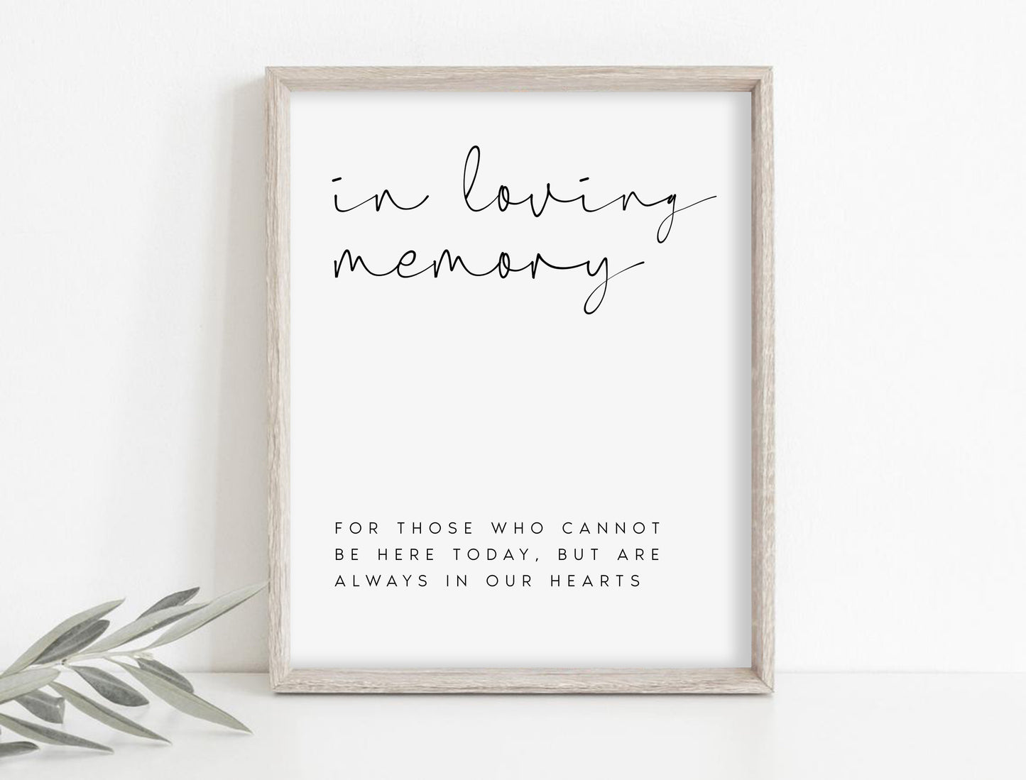 Bonnie In loving Memory Sign Template