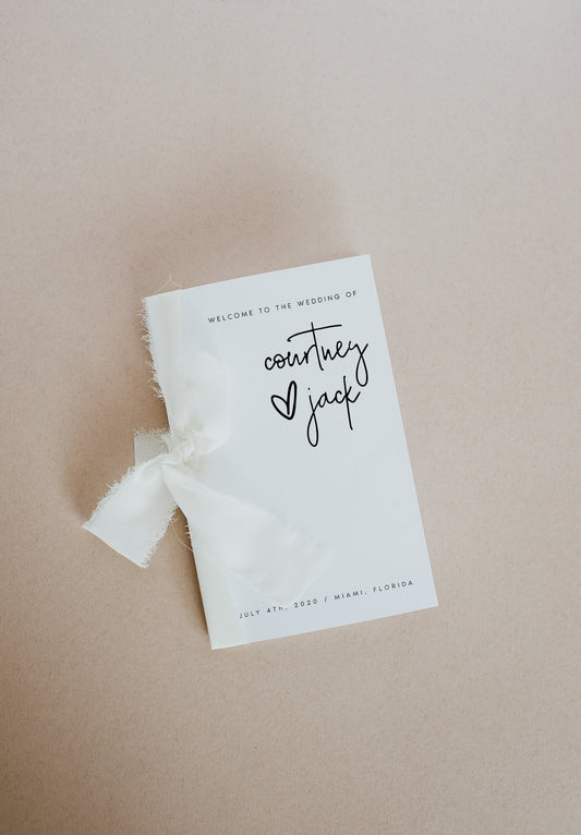 Courtney Folded Wedding Program Template