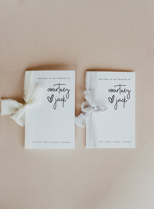 Courtney Folded Wedding Program Template