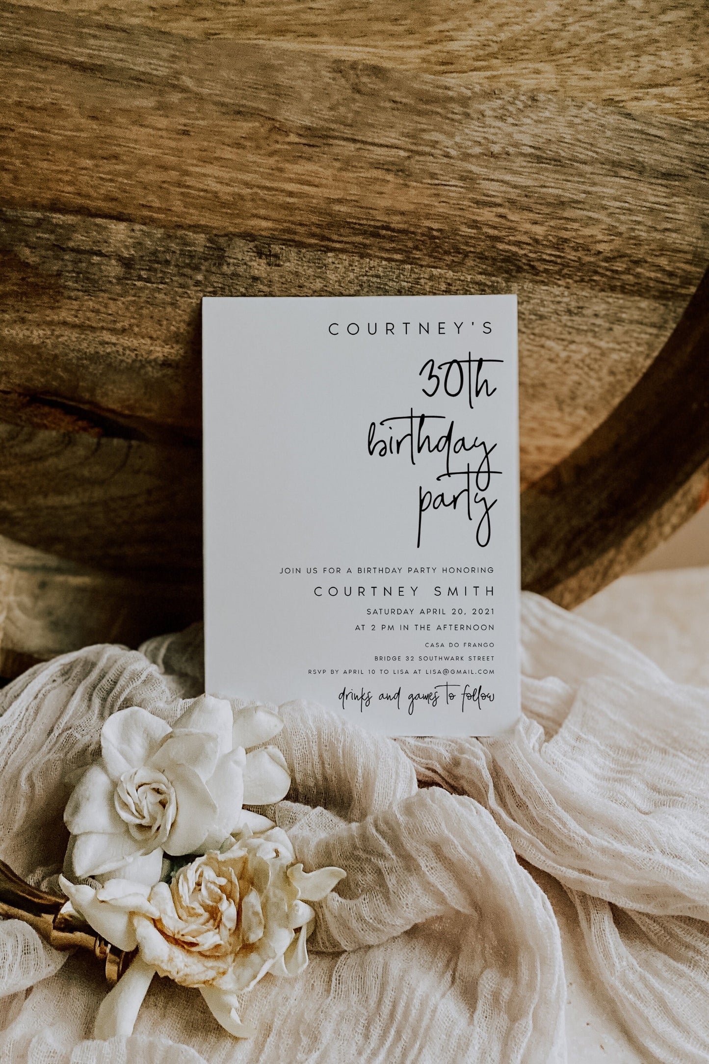 Courtney Birthday Invitation Template