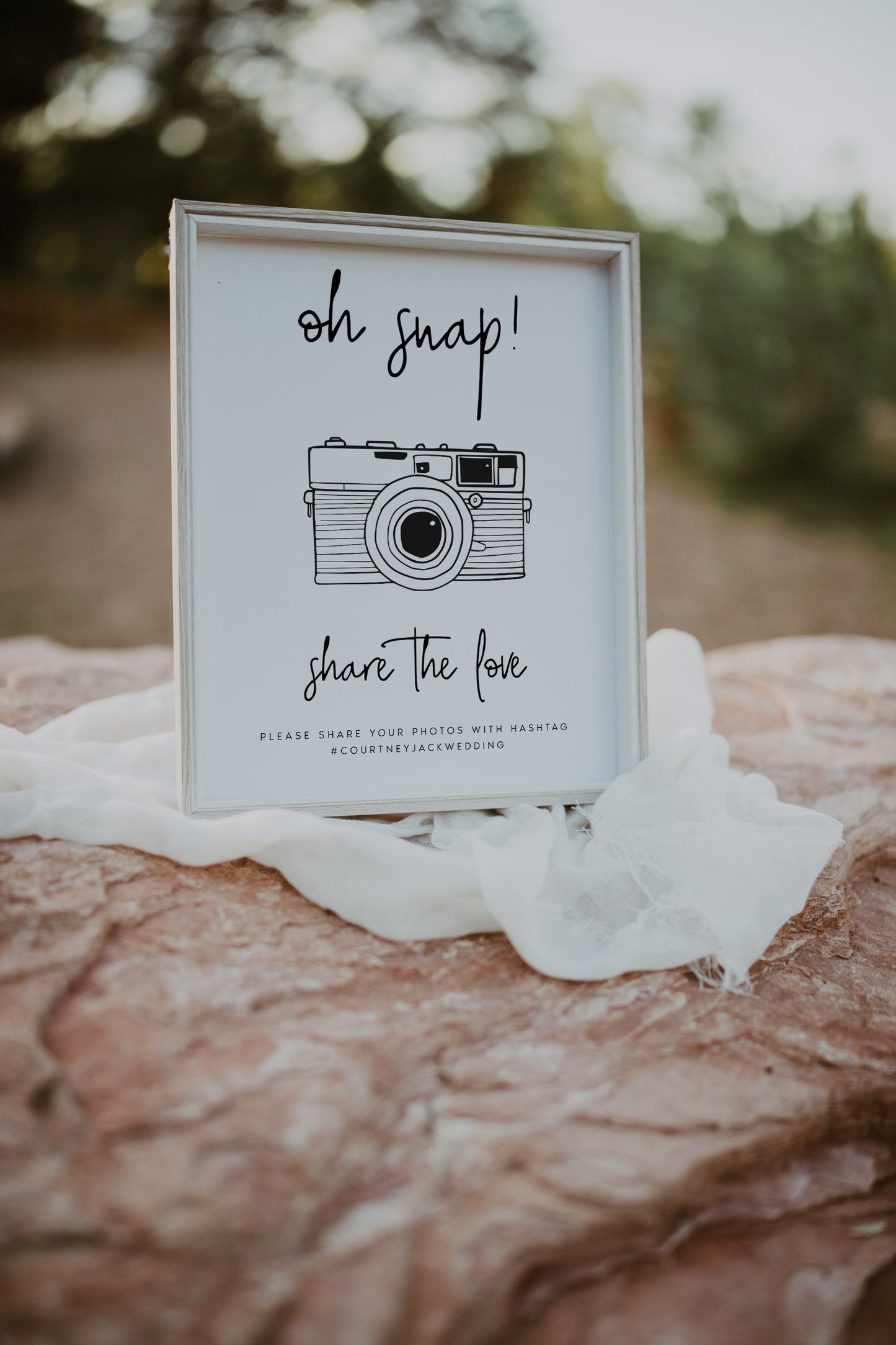 Courtney Wedding Hashtag Sign Template