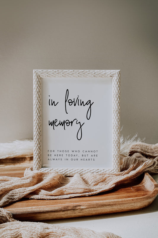 Courtney In Loving Memory Sign Template