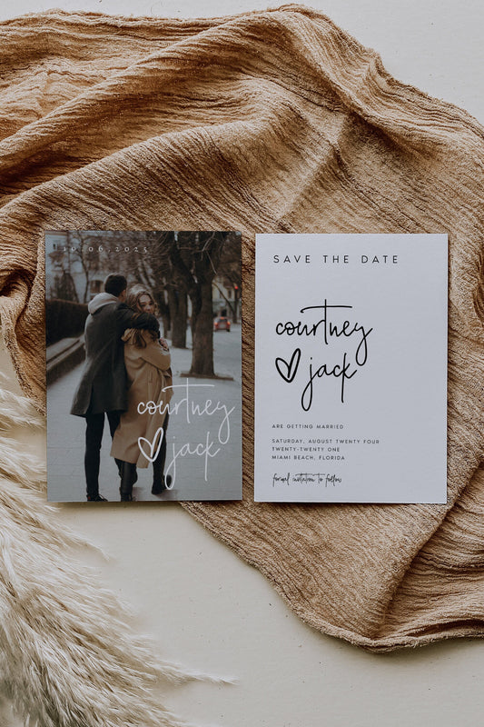 Courtney Photo Save the Date Invitation