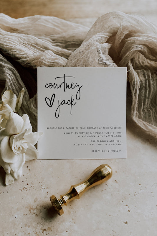 Courtney Wedding Invitation Template