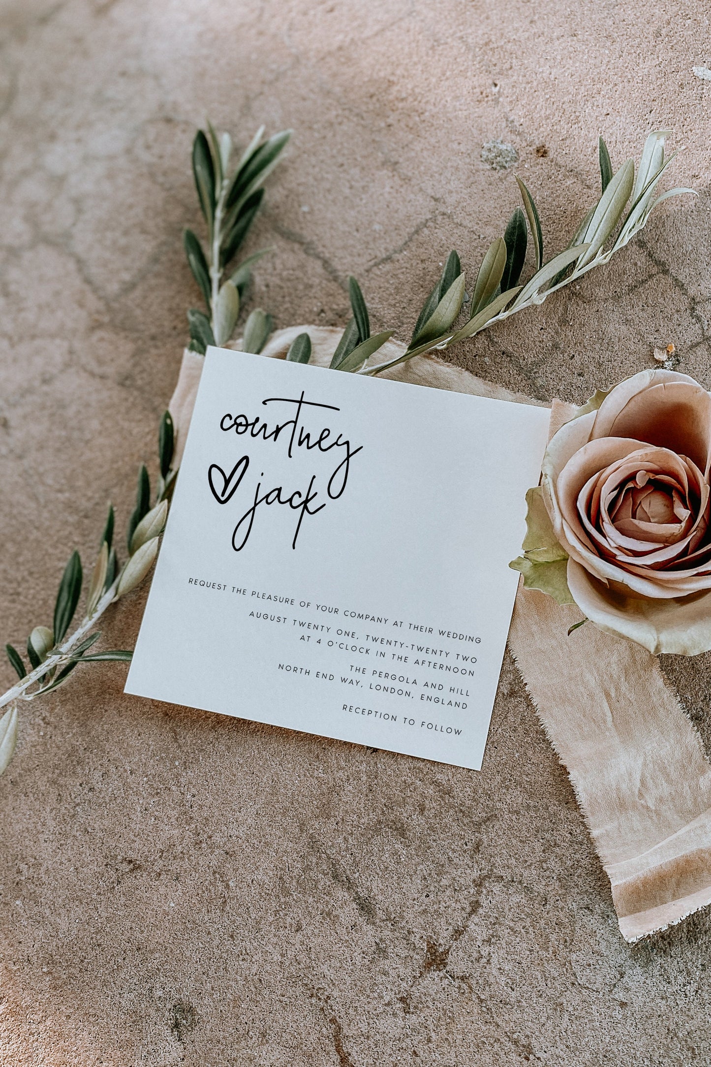 Courtney Wedding Invitation Template