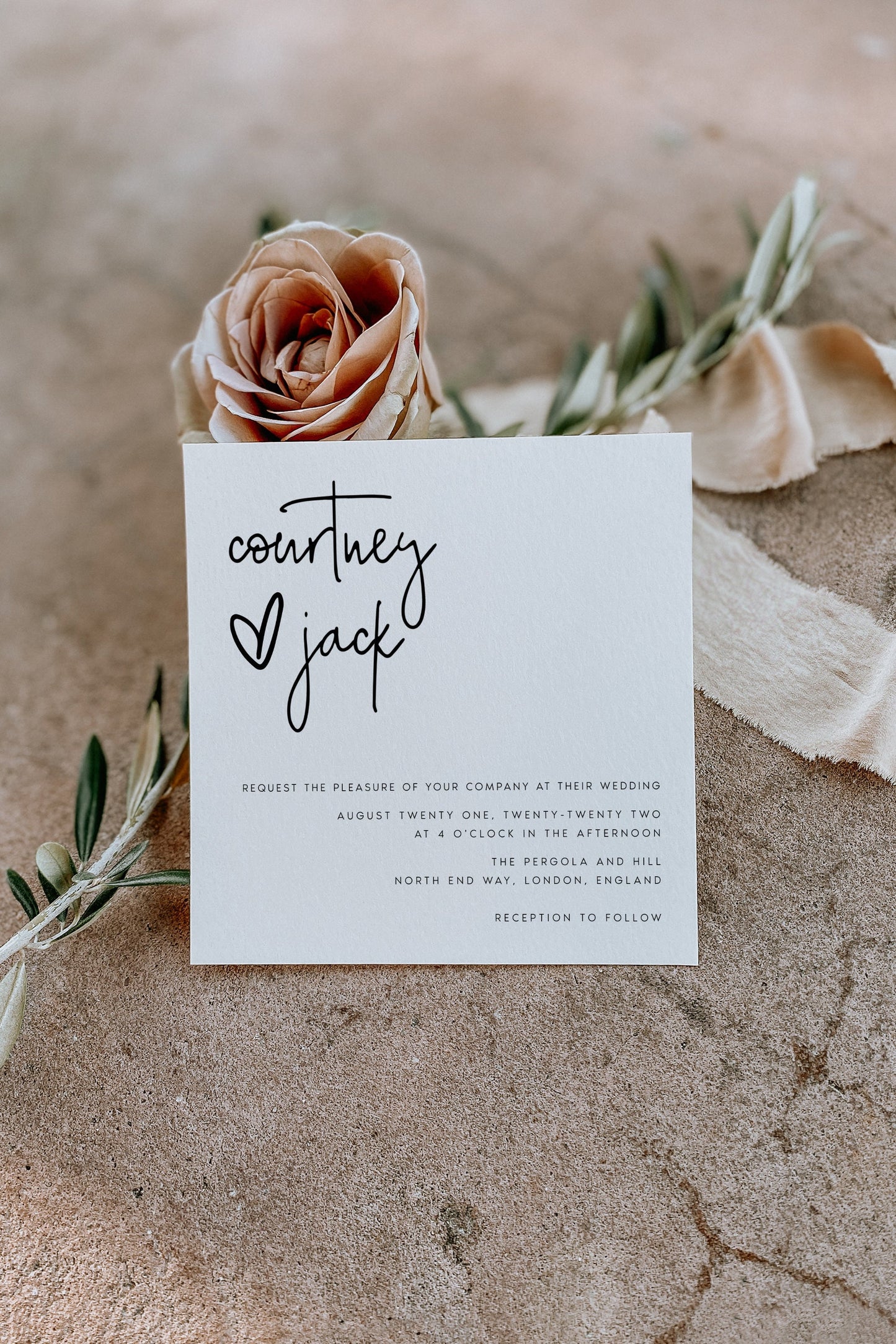 Courtney Wedding Invitation Template