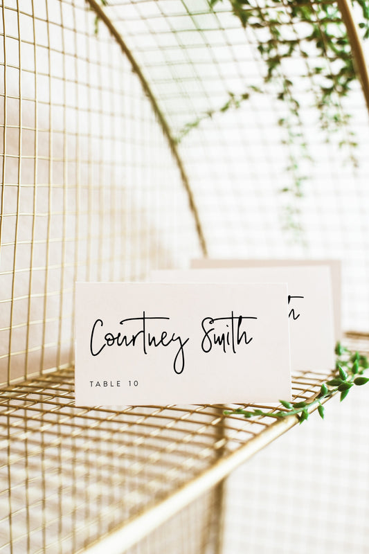 Courtney Modern Wedding Escort Card Template