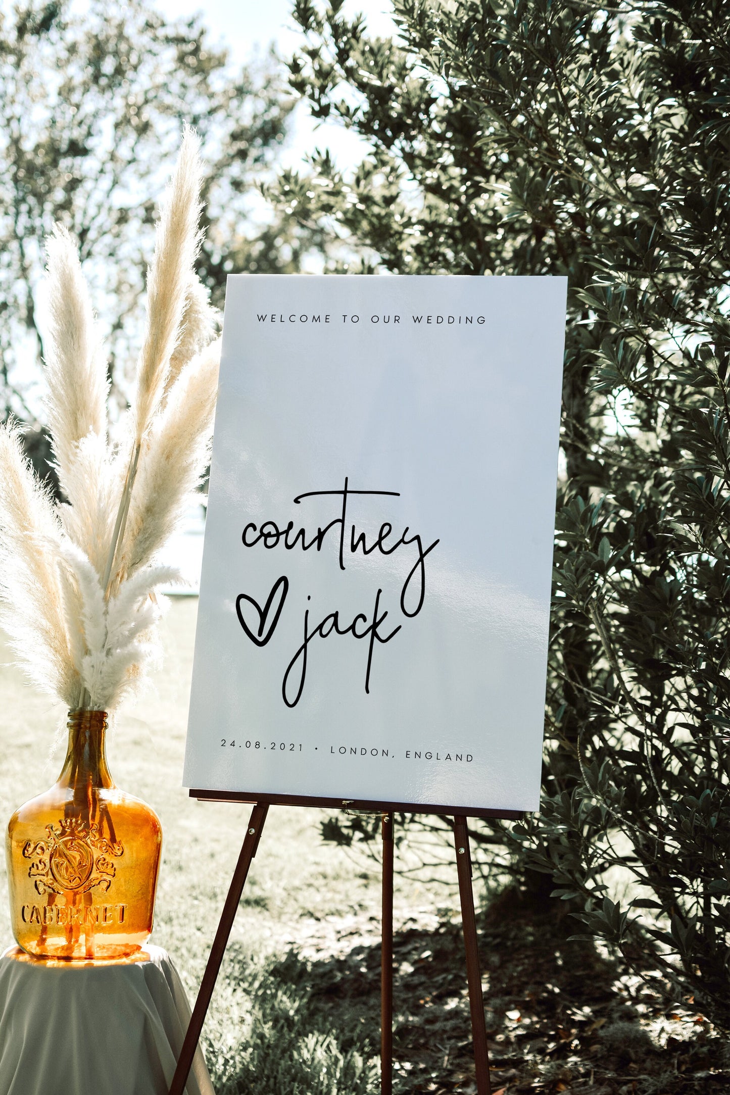 Courtney Minimalist Wedding Welcome Sign