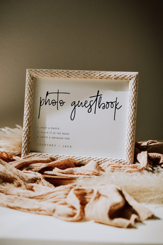 Courtney Photo Guestbook Sign Template