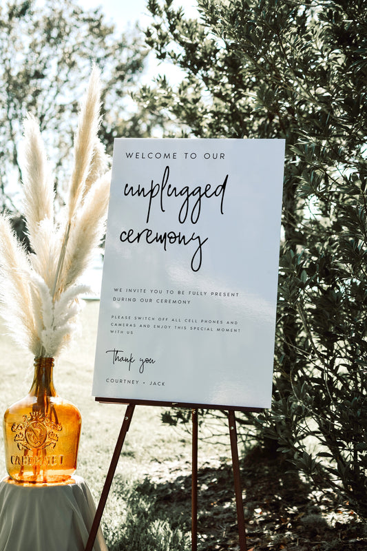 Courtney Printable Unplugged Ceremony Sign