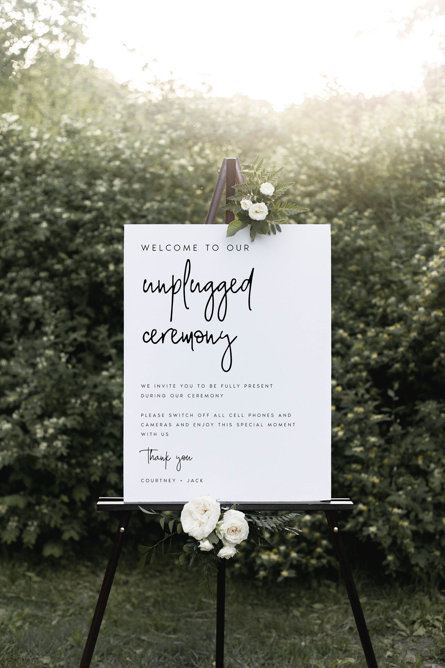 Courtney Printable Unplugged Ceremony Sign