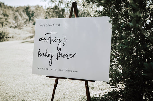 Courtney Baby Shower Welcome Sign