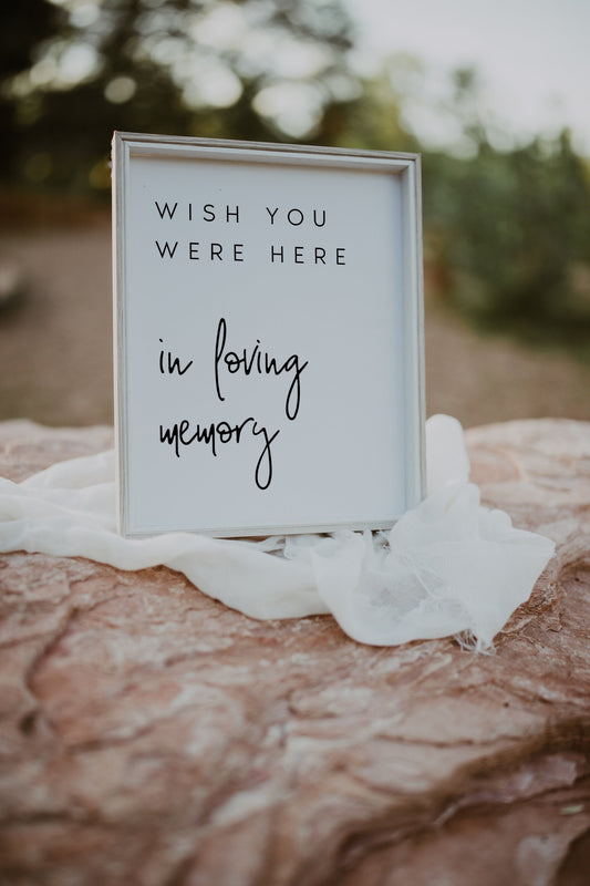 Courtney Wish You Were Here Sign