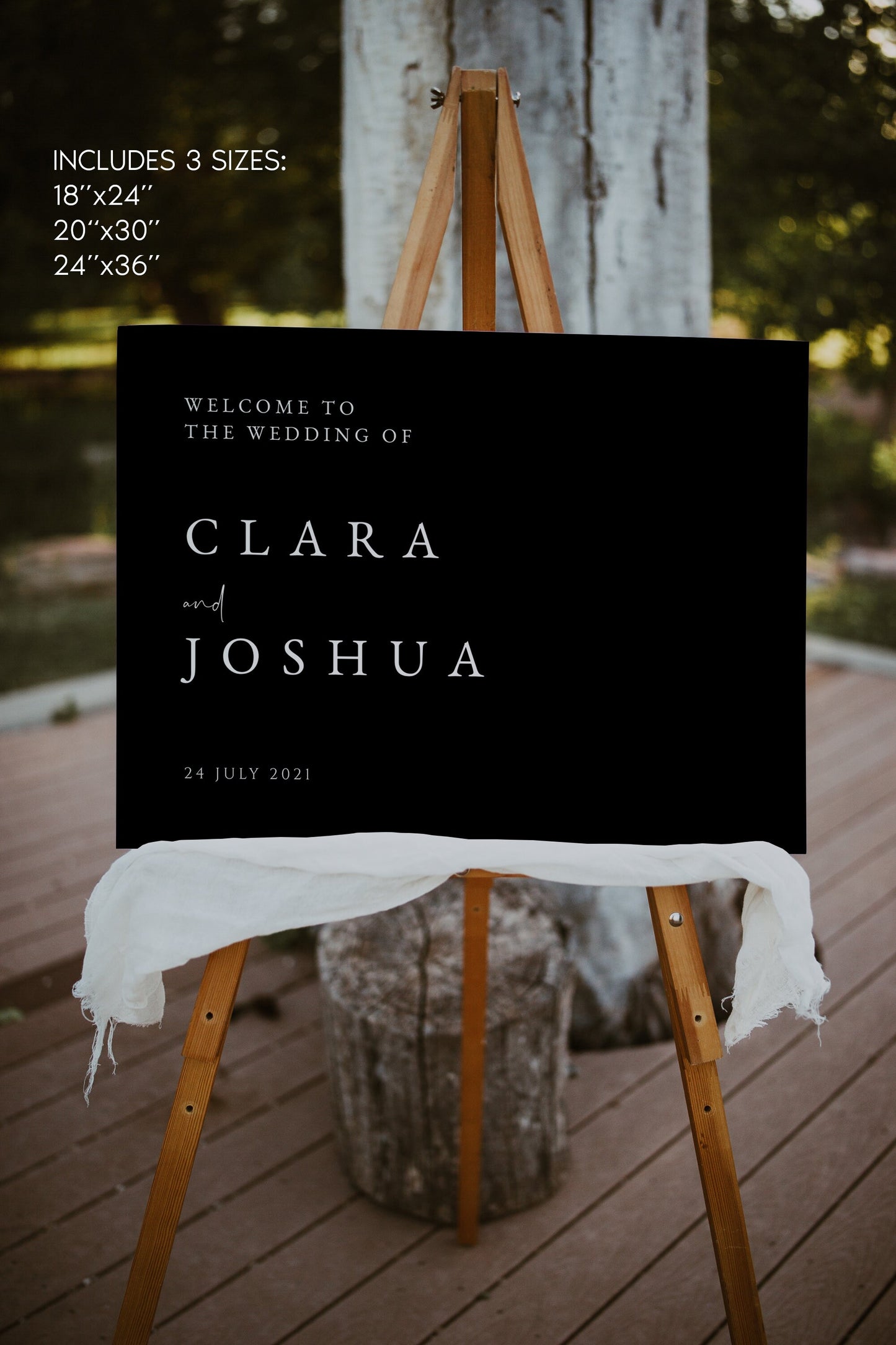 Clara Minimalist Wedding Welcome Sign