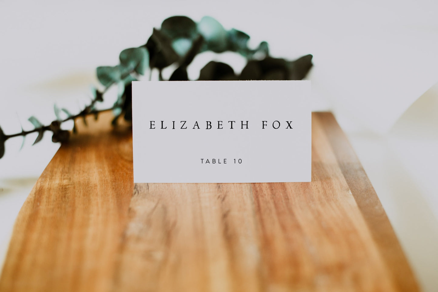 Elizabeth MINIMAL Wedding Place Cards Template