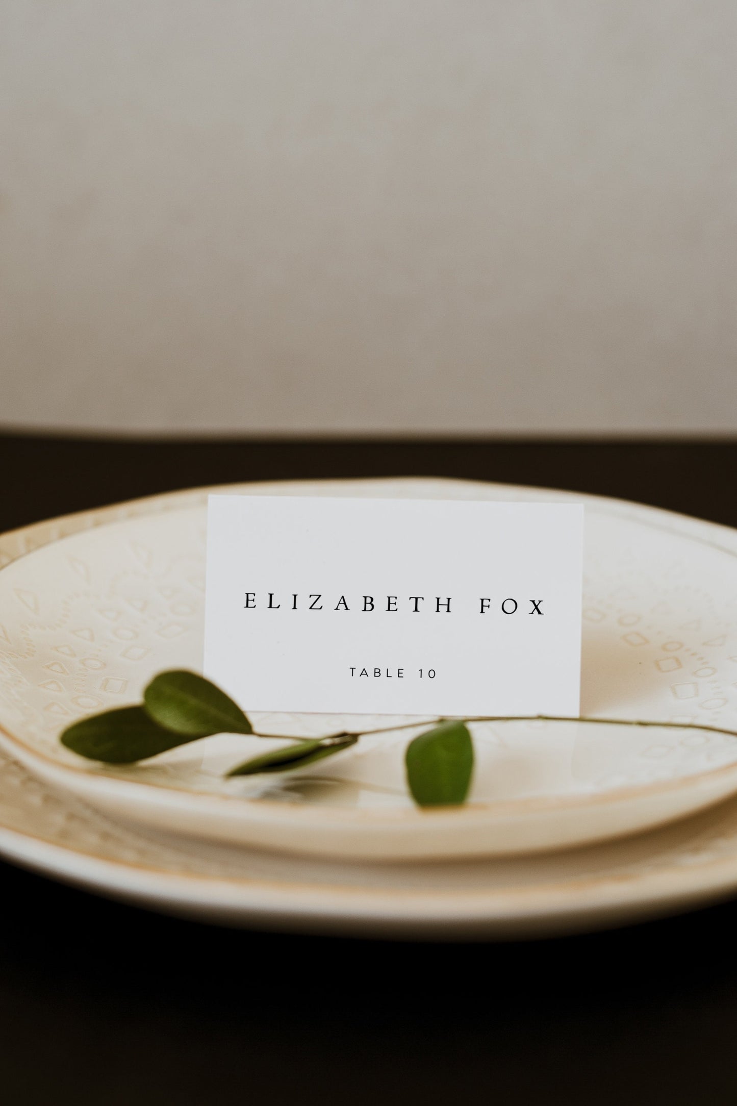 Elizabeth Folded Wedding Escort Card Template