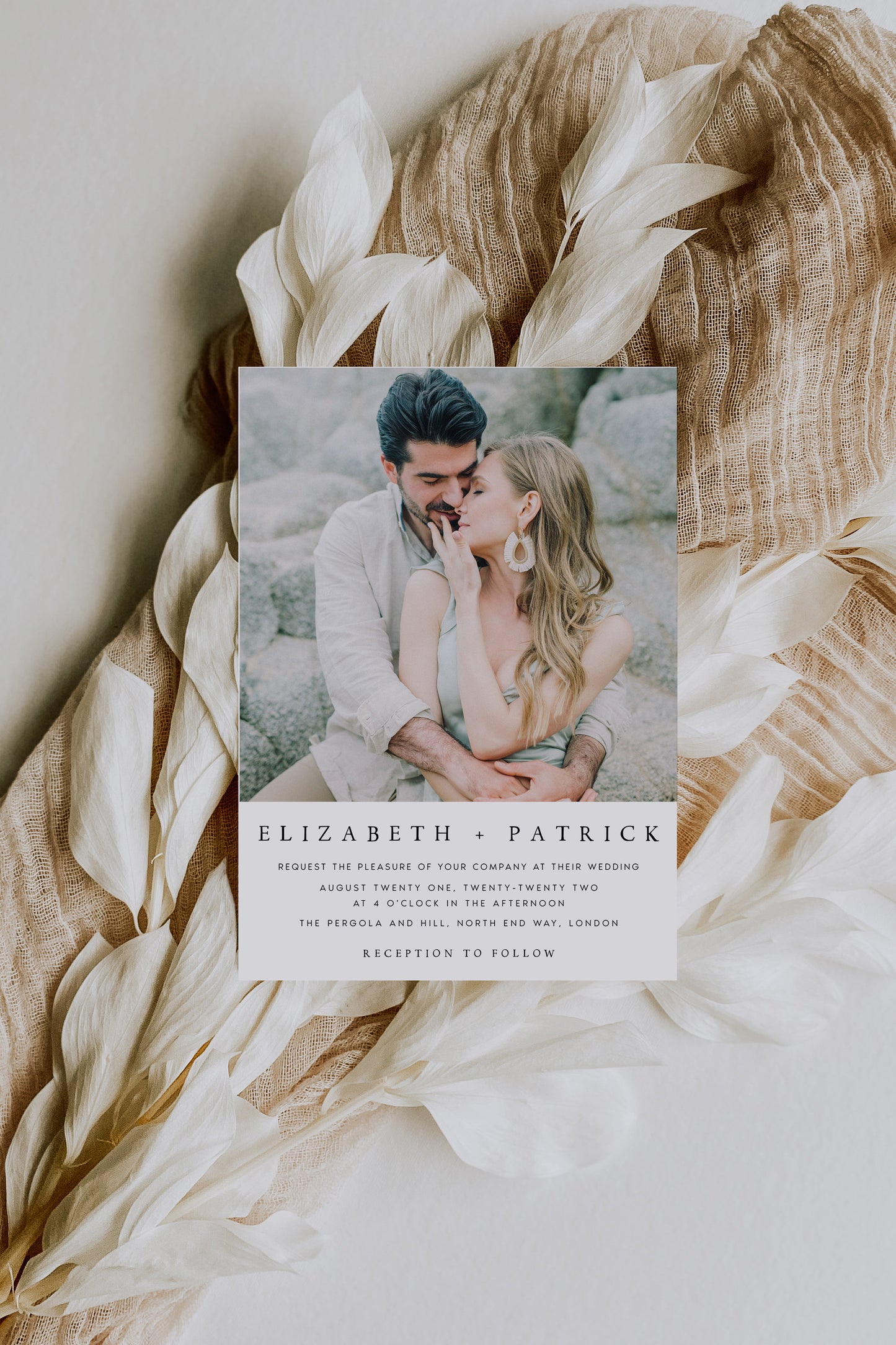 Elizabeth Modern Wedding Invitation Template