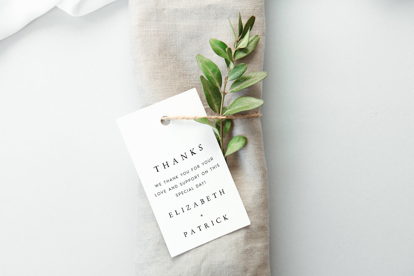 Elizabeth Wedding Favor Tag Template