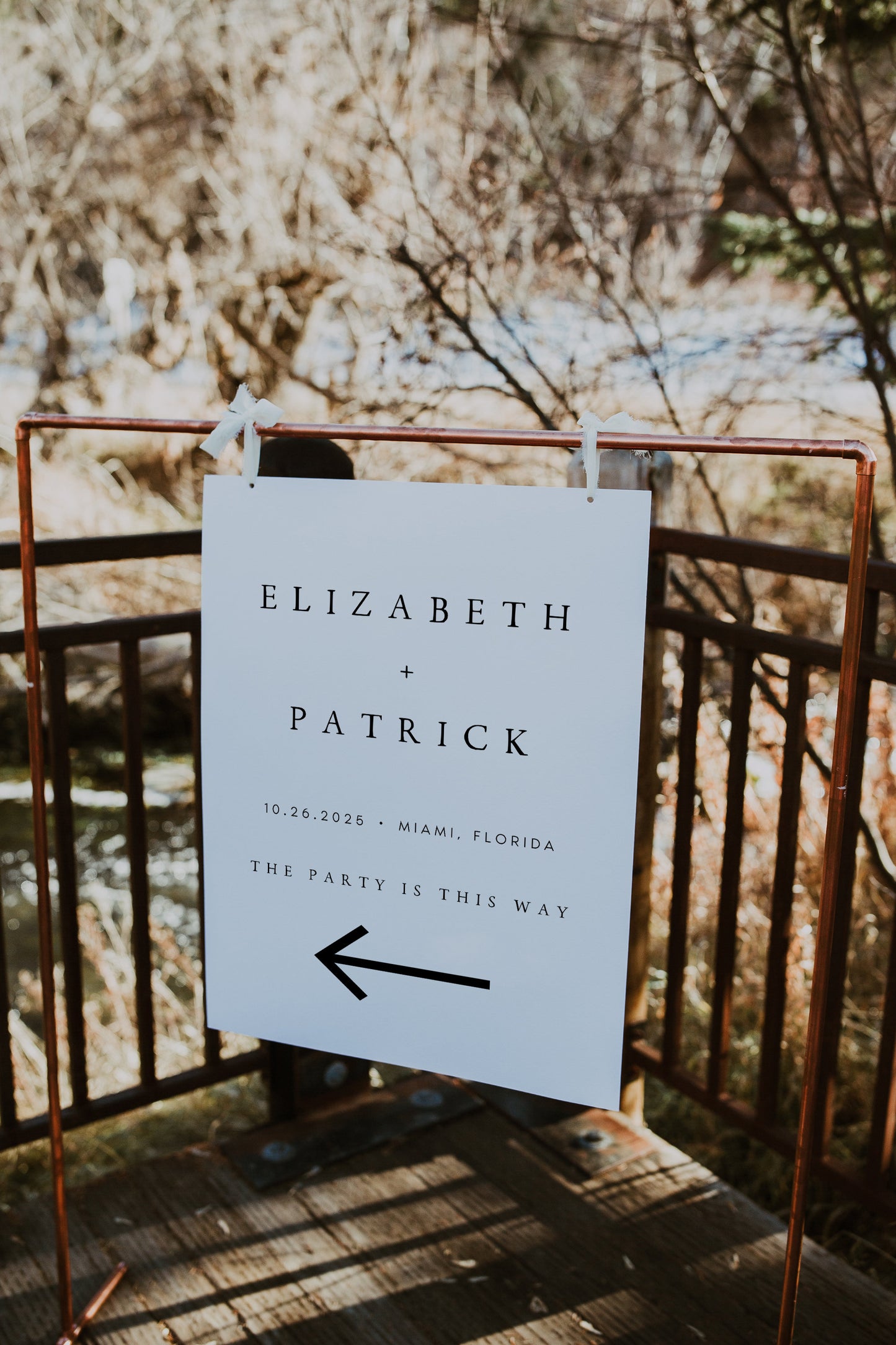 Elizabeth Wedding This Way Sign Template Download