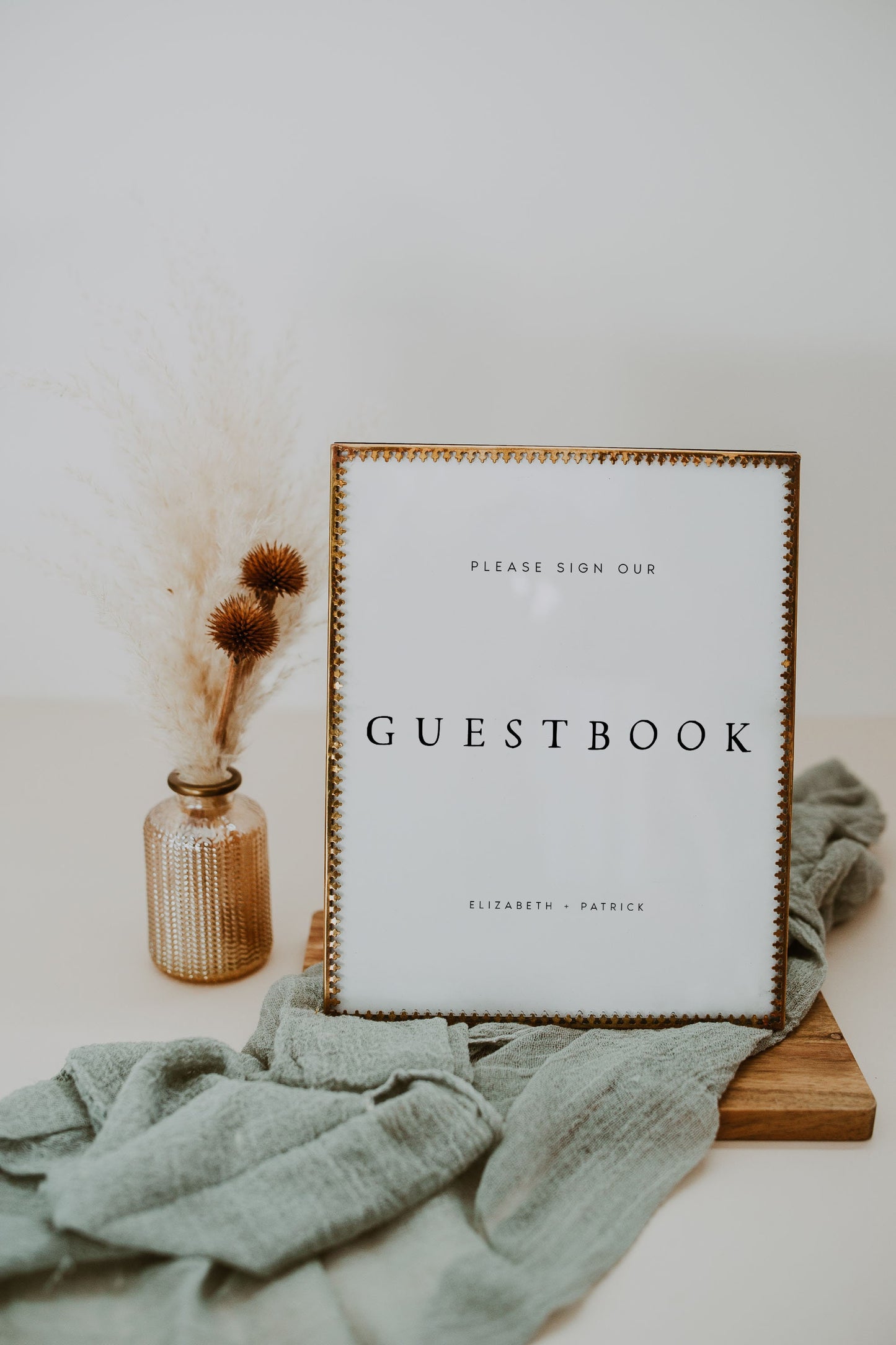 Elizabeth Minimalist Guestbook Wedding Sign