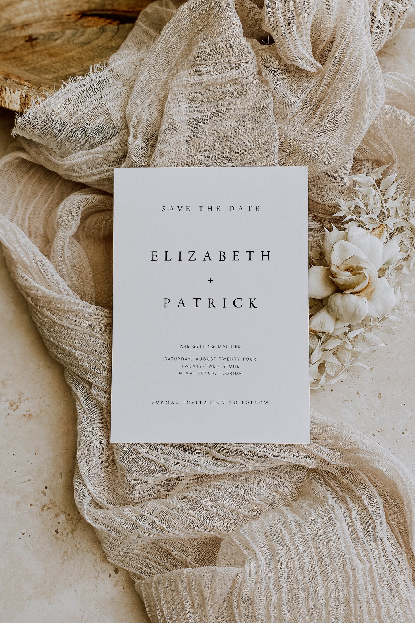 Elizabeth Minimalist Save The Date Template