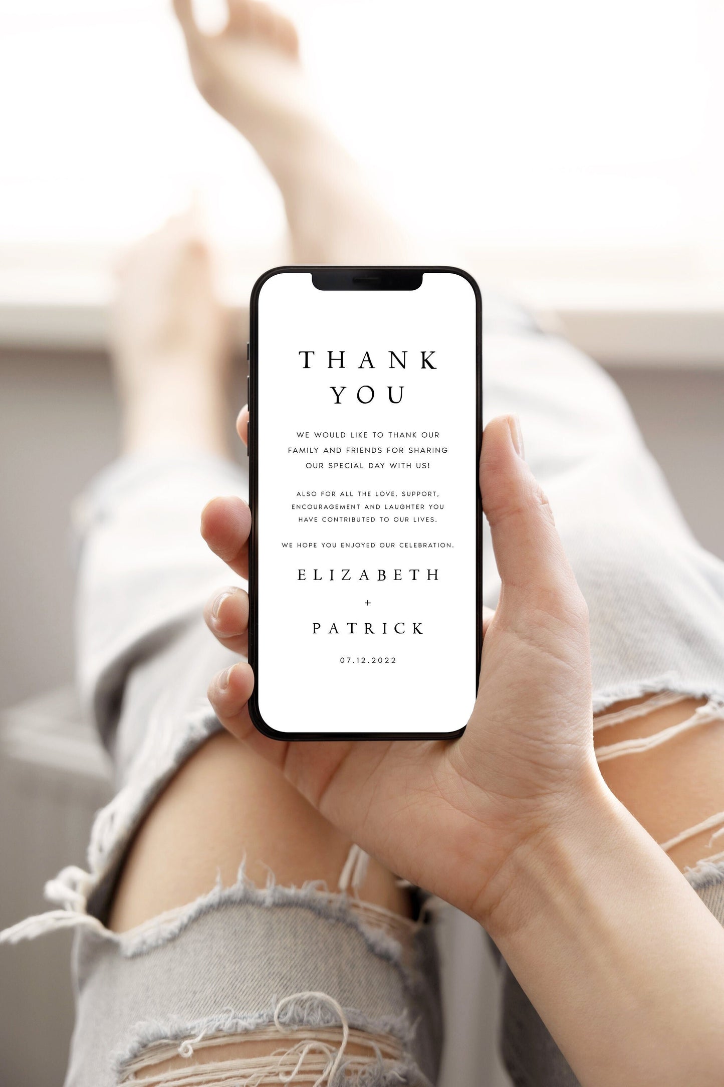 Elizabeth Electronic Thank You Note Template