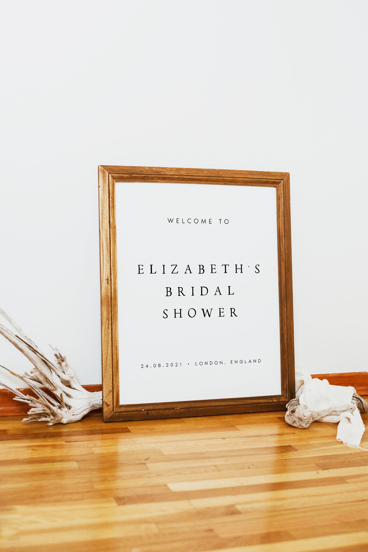 Elizabeth Minimalist Bridal Brunch Welcome Sign Template