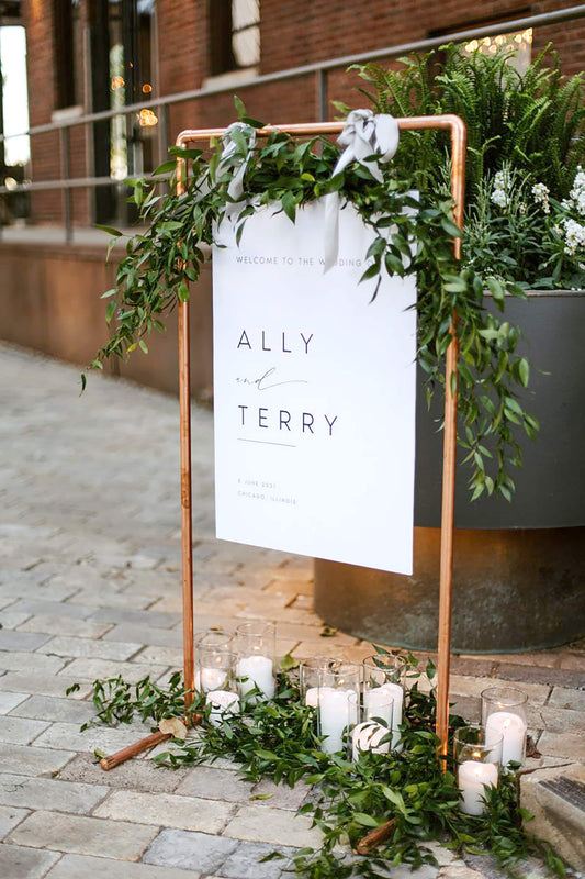 Kate Minimalist Wedding Welcome Sign