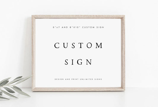 Elizabeth Custom Wedding Sign Template