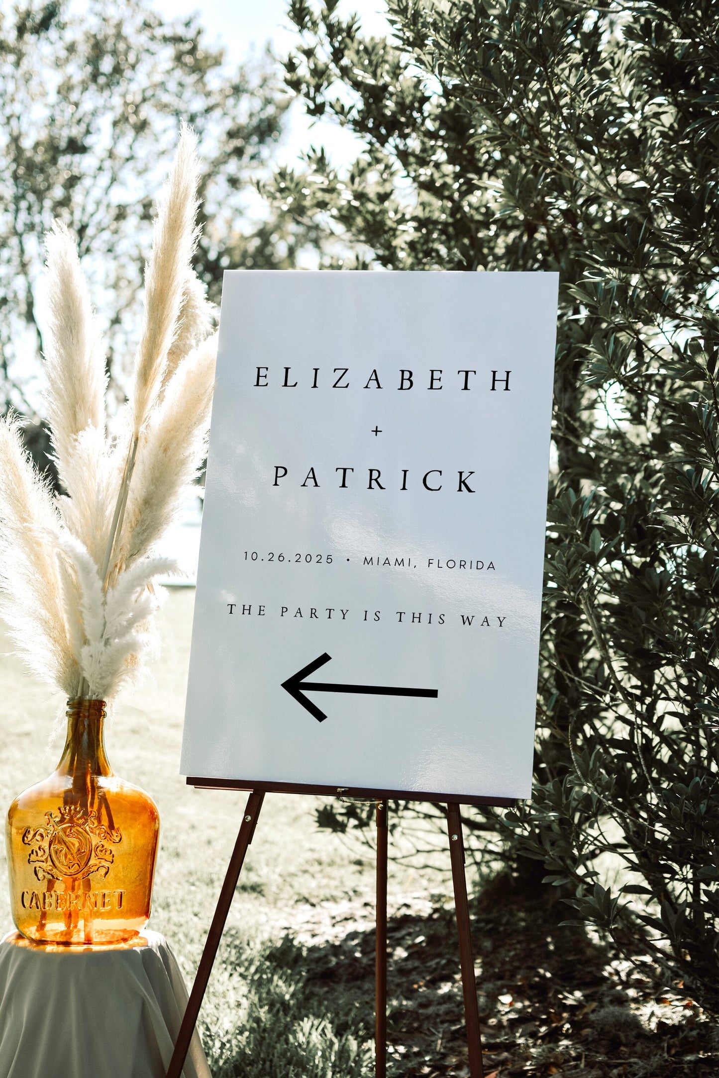 Elizabeth Wedding This Way Sign Template Download