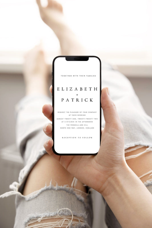 Elizabeth Modern Wedding Electronic Invitation