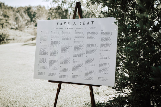 Elizabeth Editable Elegant Seating Chart Template