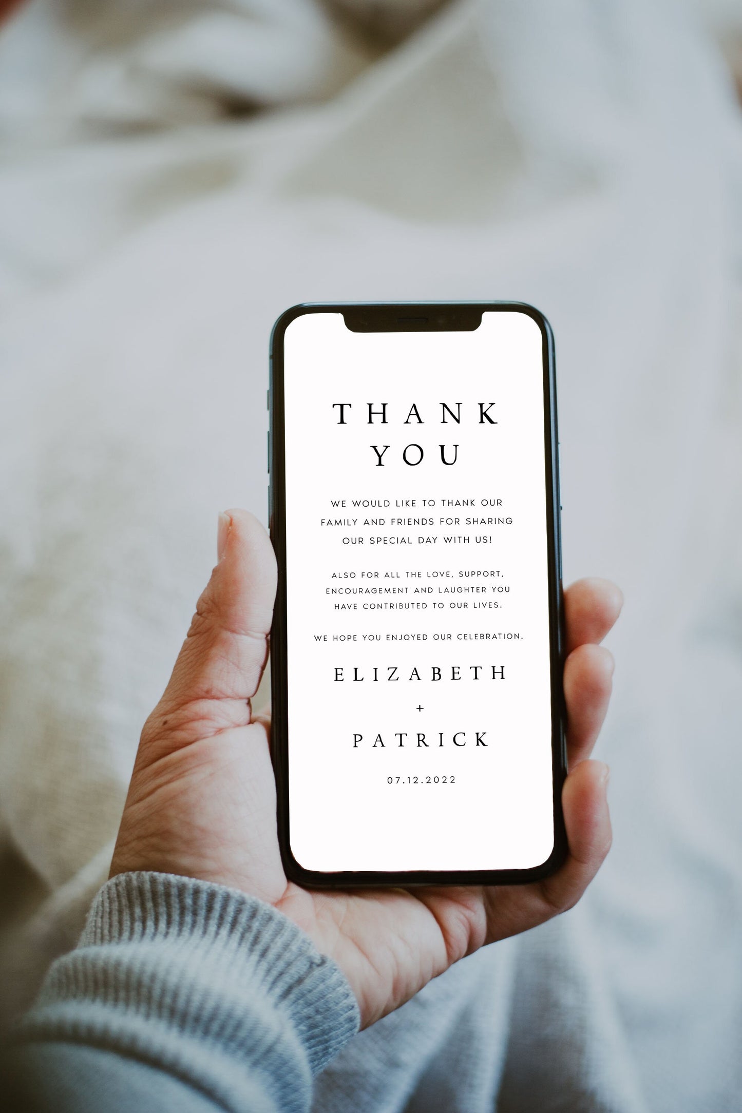 Elizabeth Electronic Thank You Note Template