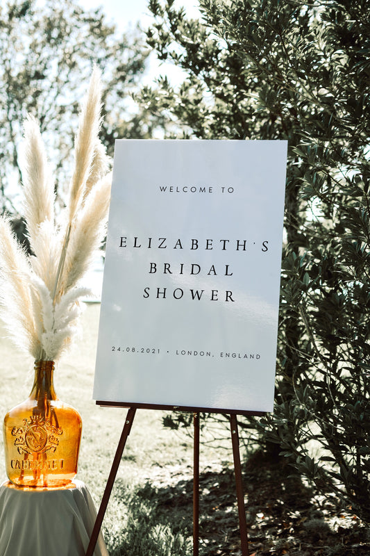 Elizabeth Minimalist Bridal Brunch Welcome Sign Template