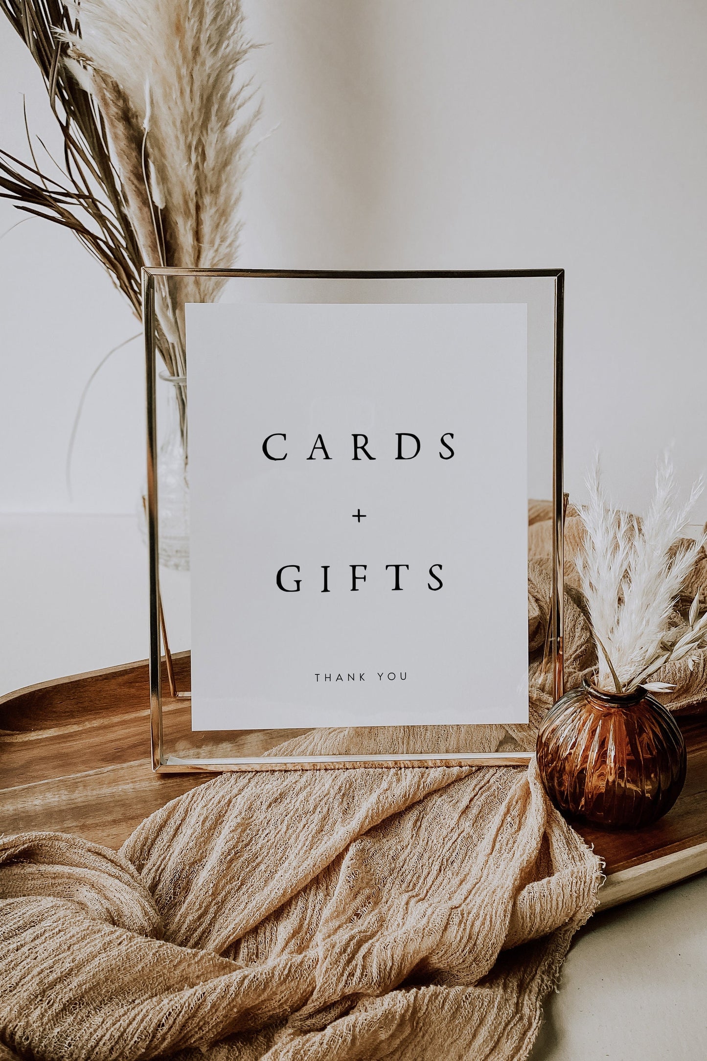 Elizabeth Minimalist Cards and Gifts Sign Template