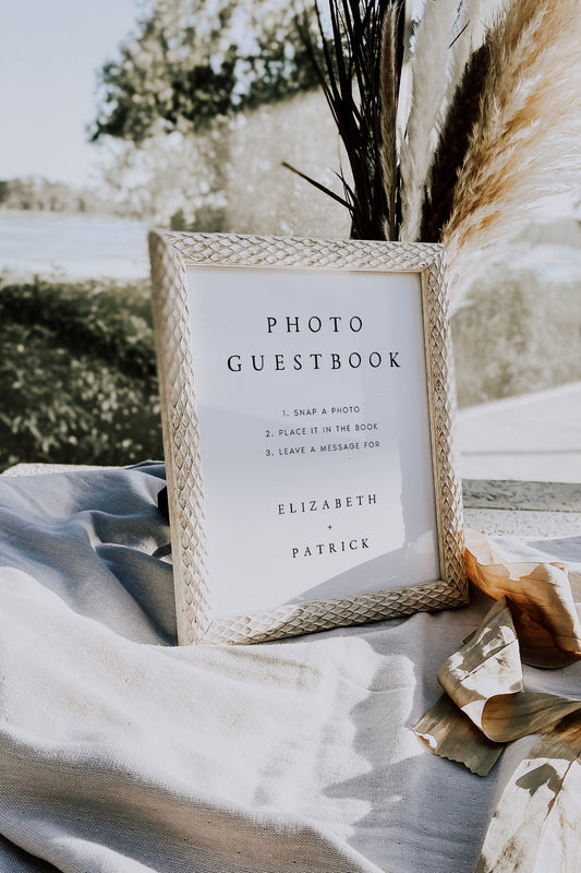 Elizabeth Photo Guestbook Sign Template